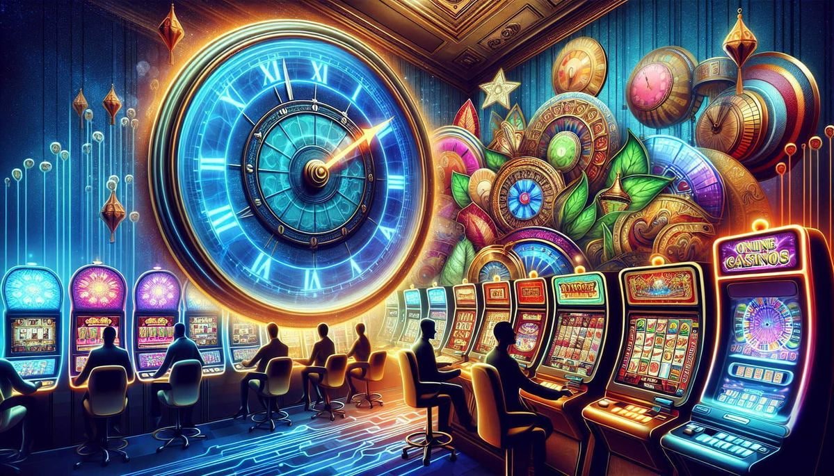 Privacy and account safety reminders beside casino-style slot content
